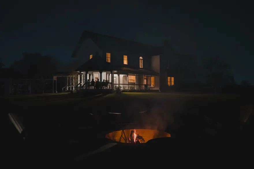 The Year One cohort gathered outside the retreat house at dusk